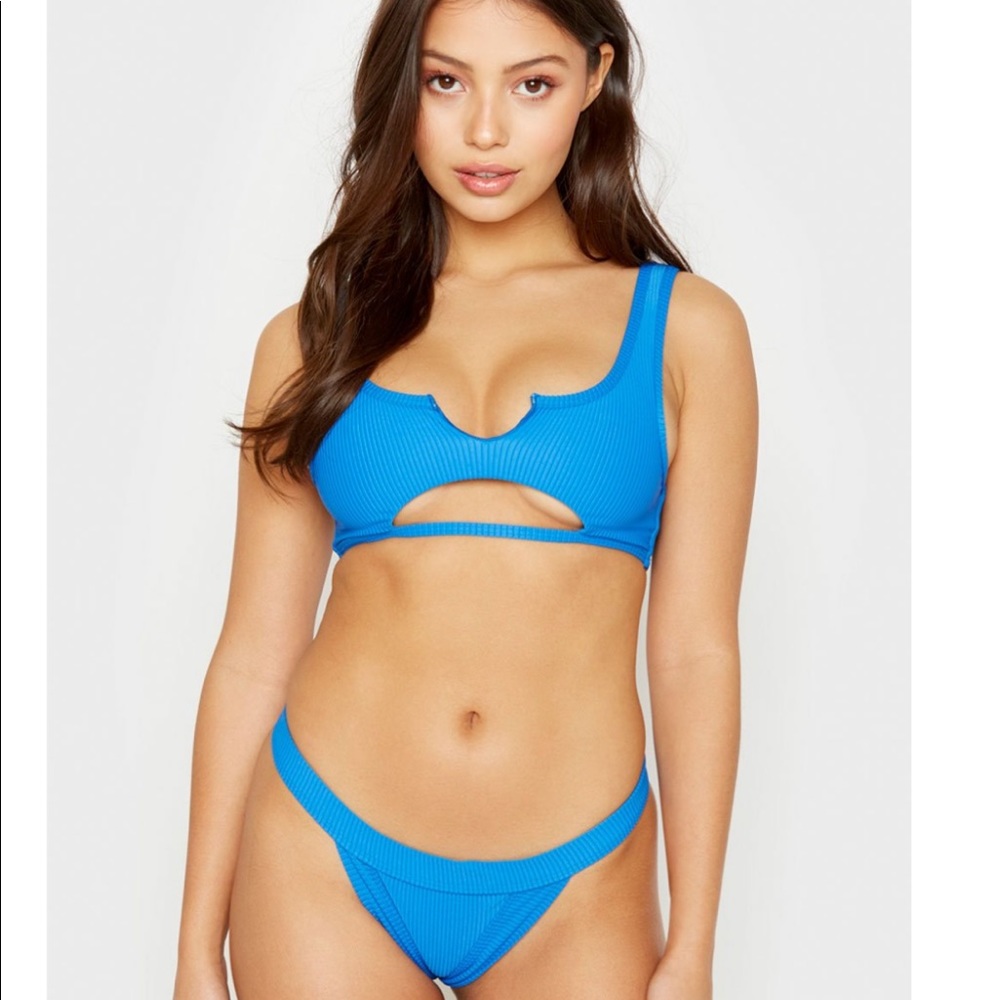 Frankie’s Bikinis Cole Bottom and Top in Cobalt